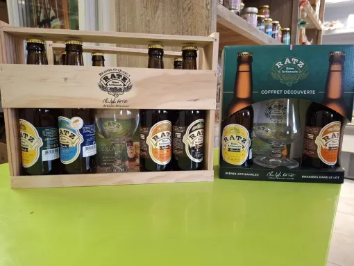 Coffret cadeau de bière de la brasserie Ratz, Vallesvilles, Ferme Le Clavel