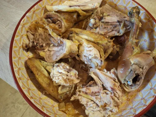 Un bon poulet rôti au four de la ferme Boyer, Vallesvilles, Ferme Le Clavel